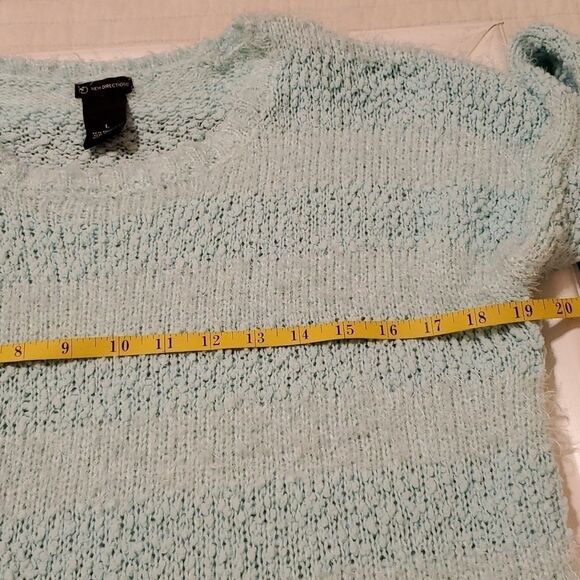 New Directions aqua sweater size Large - Picture 8 of 9